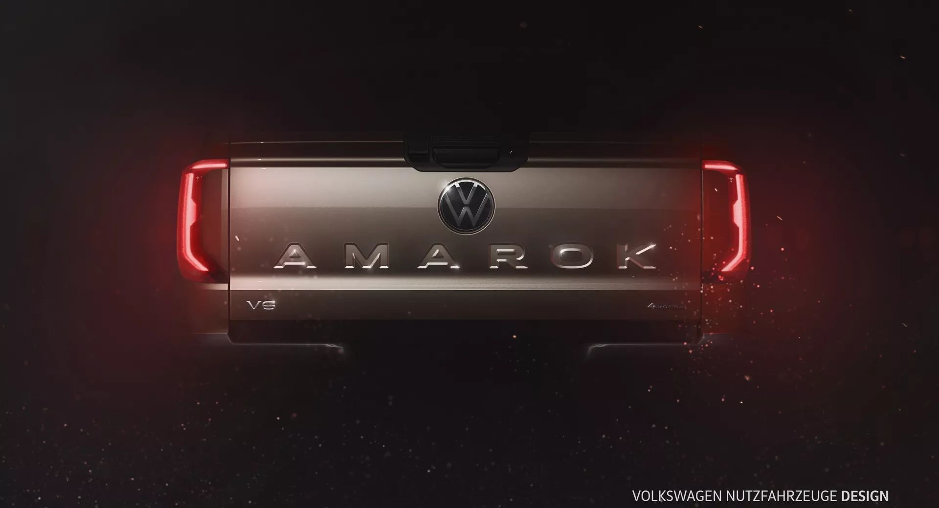 Volkswagen toont de achterklep van de nieuwe Amarok: