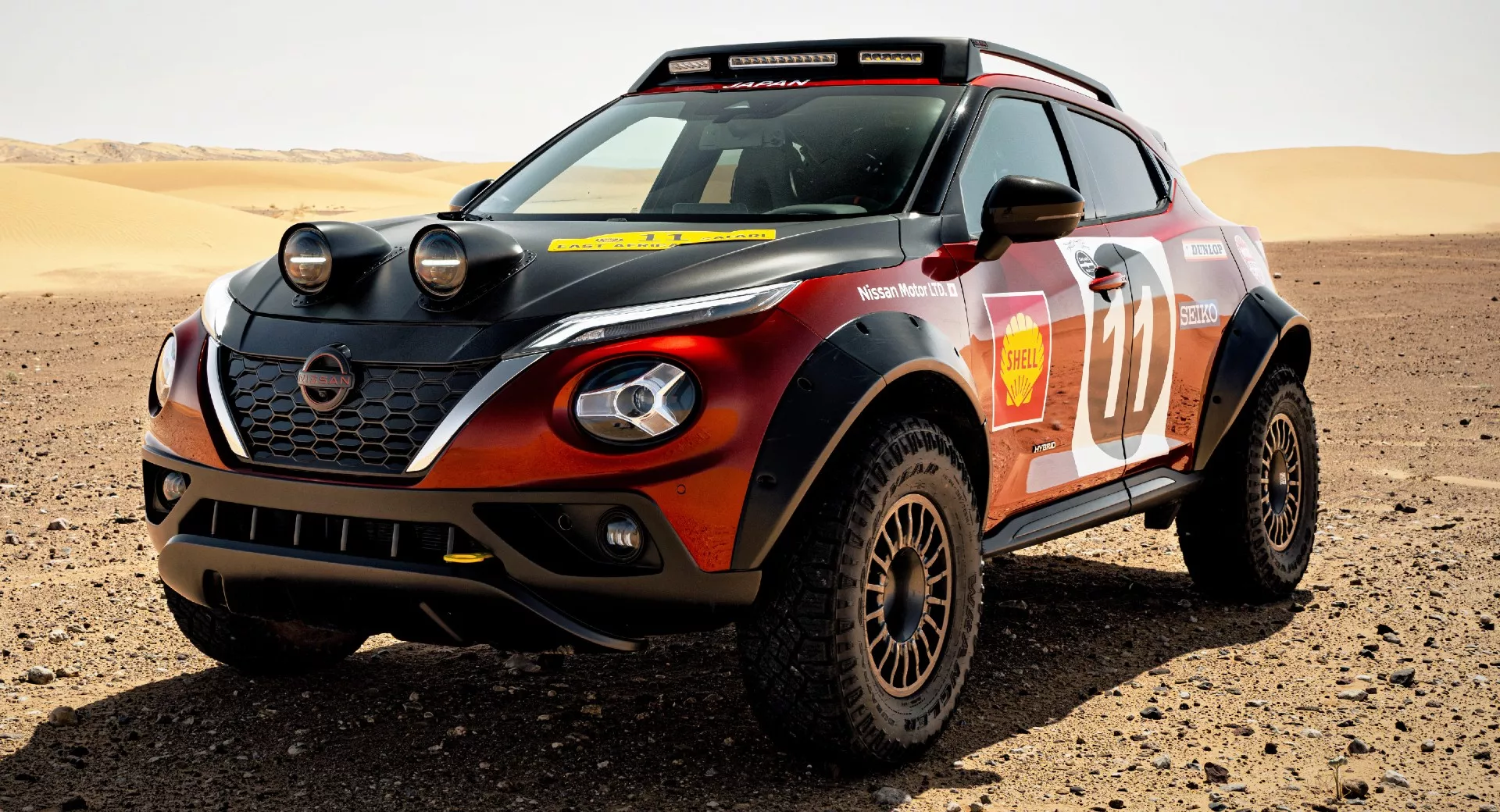 Nissan Juke Hybrid Rally Tribute Concept Dakar ziet er klaar voor uit: